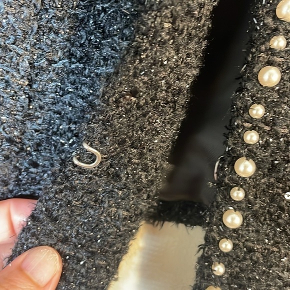 NWOT. RSVP by Talbots 18 Wool Blend Shimmer Boucle Tweed Jacket with Pearl Trim. - Picture 8 of 13